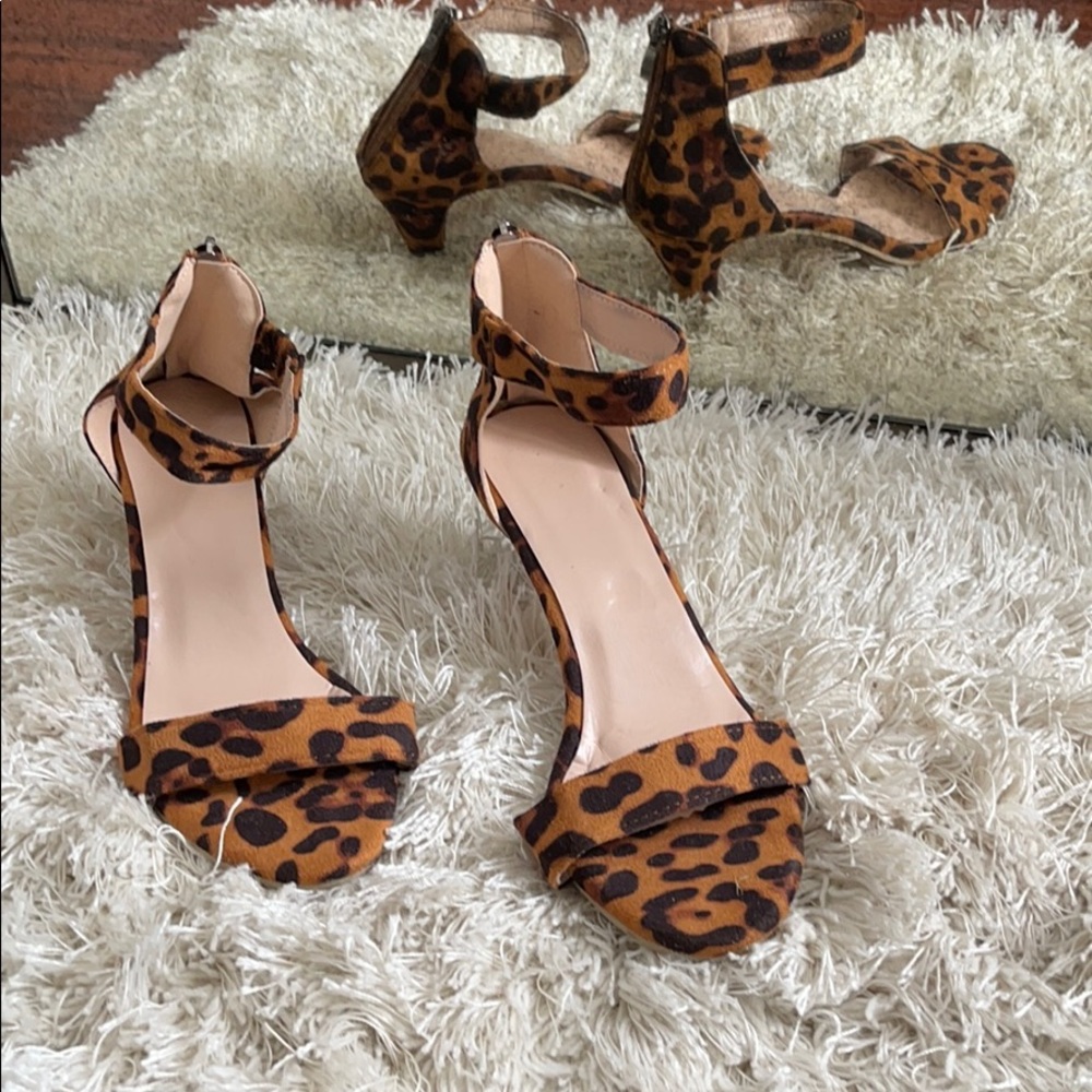 Leopard print heels